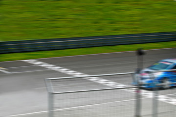 HDR Car racing finish line