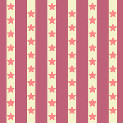 Seamless sweet Stars and Stripes Pattern