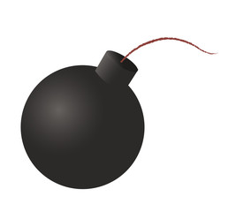 BOMB cartoon icon , bomb ready to explode