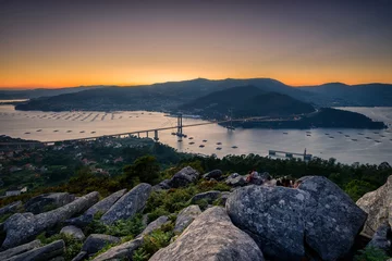 Deurstickers Mirador de Redondela, ría de Vigo © Luis Cagiao
