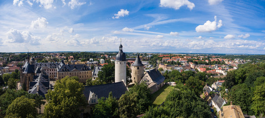 Aerial View Altenburg Thuringia Castle old medieval town - obrazy, fototapety, plakaty