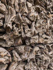 Piece of old wood decor wall. Close up