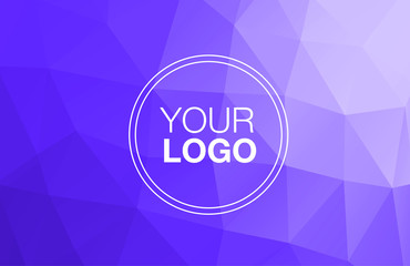 Polygonal greeting card mockup