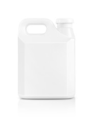 blank packaging white plastic gallon isolated on white backgroun