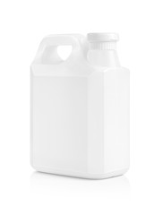 blank packaging white plastic gallon isolated on white backgroun