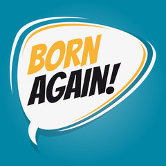 born again retro speech balloon