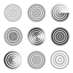 Abstract circle element. Concentric circles