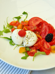Salad Caprese with mozzarella buffalo