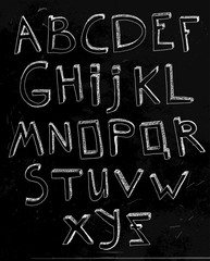 Fototapeta na wymiar Hand Drawn Alphabet 02 A