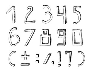 Fototapeta premium Hand Drawn Figures 04 A