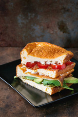 Low-carb bread sandwich
