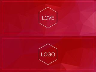 Horizontal polygonal banners