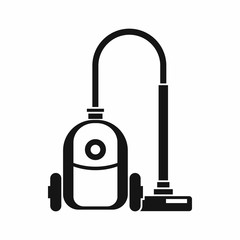 Vacuum cleaner icon in simple style isolated on white background. Home appliances symbol