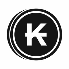 Coins lao kip icon in simple style isolated on white background. Monetary currency symbol