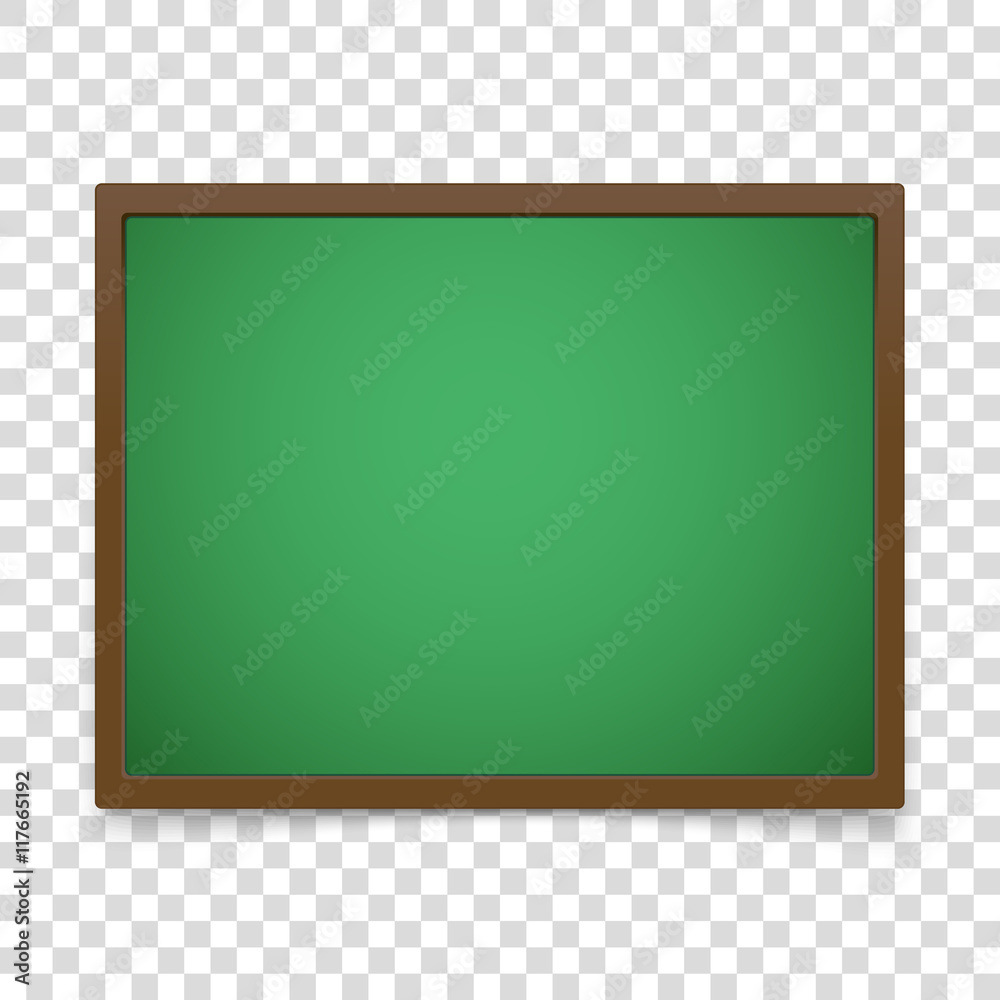 Poster vector blackboard frame isolated on transparent background. vect