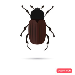 Color flat beetle icon