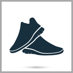 Sport sneakers icon on the background