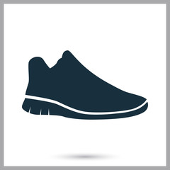 Single sport sneaker icon on the background