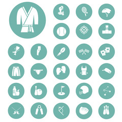 Set of twenty seven sport icons