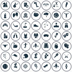 Set of forty nine sport icons