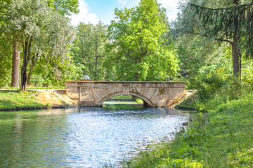 The bridge in the Catherine Park, Tsarskoye Selo, Pushkin