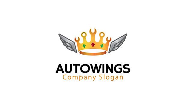 Auto Wing Logo Design Illustration