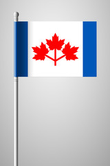 Fototapeta na wymiar The Canadian Pearson Pennant. National Flag on Flagpole