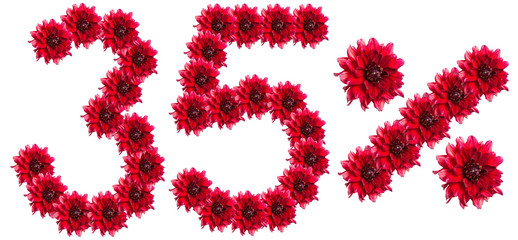 figures 35% of the letters written by flowers