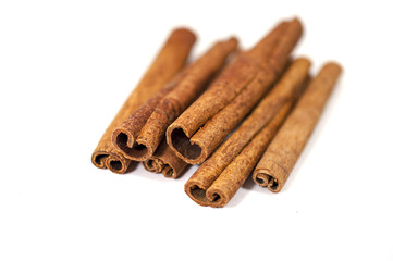 Cinnamon on the white background - isolated