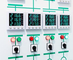 Electric control panel with digital display