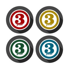 3 year, Celebrating 3 year, 3 year Anniversary - Set