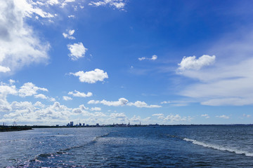 Baltic sea and city Tallinn