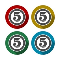 5 year, Celebrating 5 year, 5 year Anniversary - Set