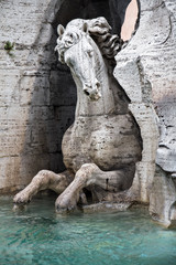 Fototapeta na wymiar fountain in the Piazza Navona in Rome