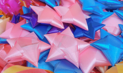 Colourful Ribbon forming stars and flowers