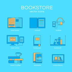 Vector set of books