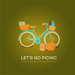 Fototapeta na wymiar Let's go to picnic