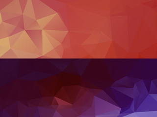 Horizontal polygonal banners