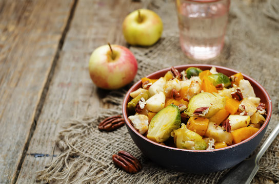 Brussels Sprouts Pumpkin Apple Chicken Stew