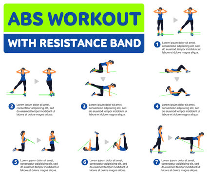 Aerobic icons. Abs workout