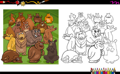 bear characters coloring book