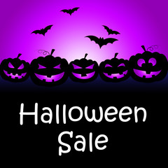 Halloween Sale Means Trick Or Treat And Celebration