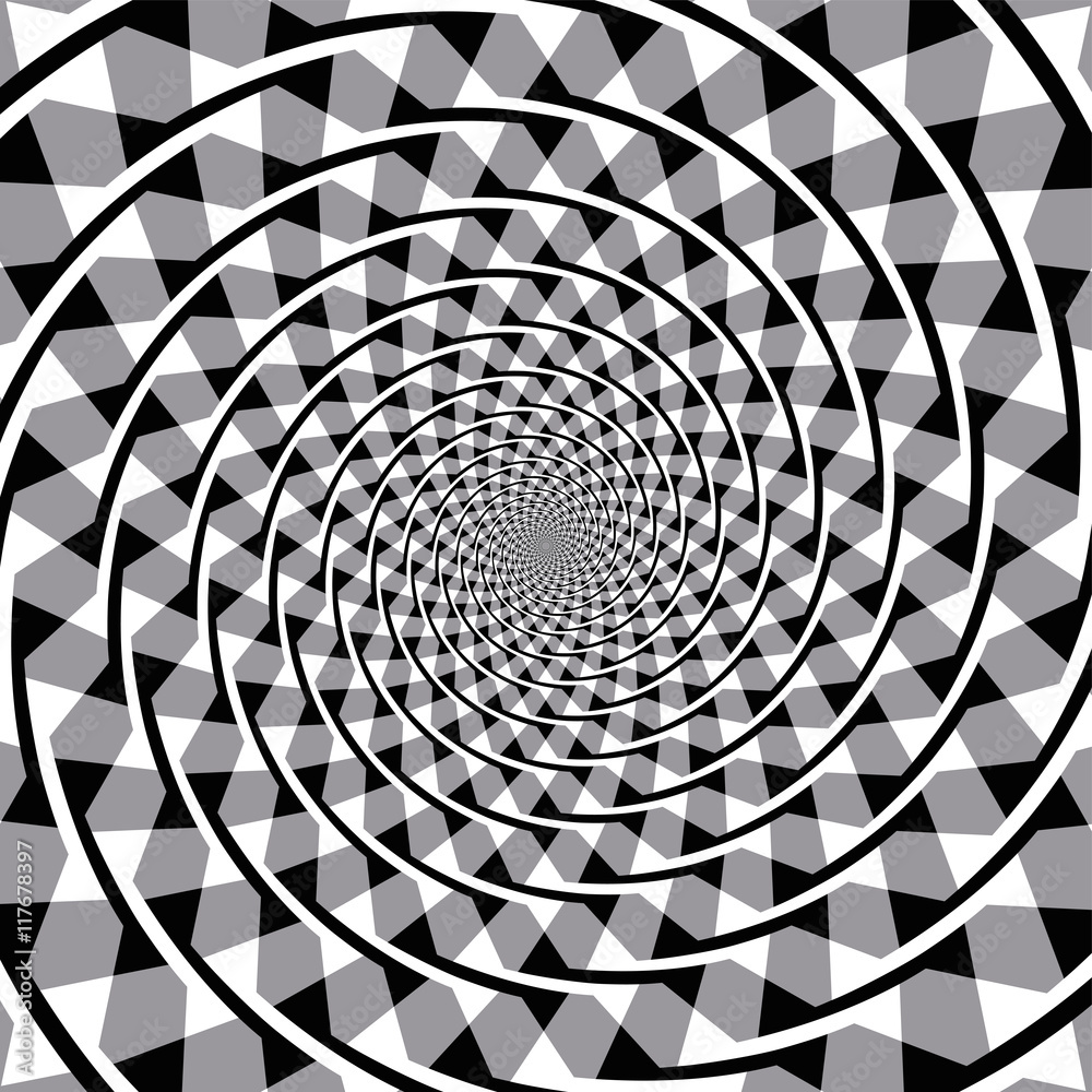 Wall mural fraser spiral optical illusion. also known as the false spiral or the twisted cord illusion. the ove