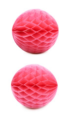 Honeycomb pom-pom ball decoration isolated