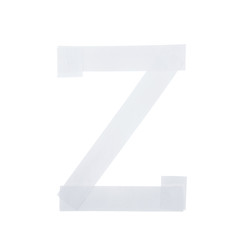 Letter Z symbol made of insulating tape