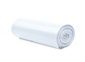 Trash bag roll isolated