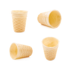 Wafer style waffle cone isolated