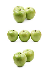 Green granny Smith apple isolated