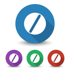 White Pill icon in different colors set