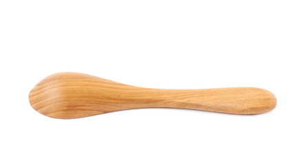Wooden serving spoon isolated
